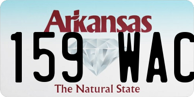 AR license plate 159WAC