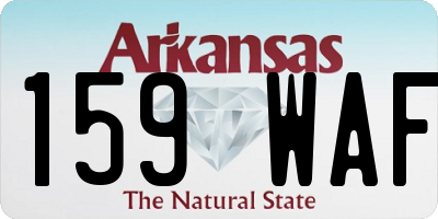 AR license plate 159WAF