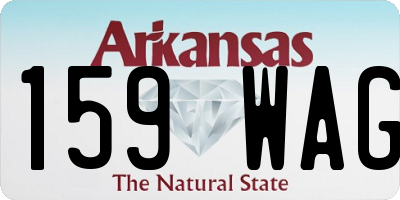 AR license plate 159WAG