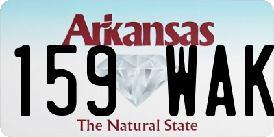 AR license plate 159WAK