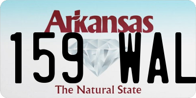 AR license plate 159WAL