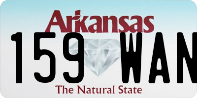 AR license plate 159WAN
