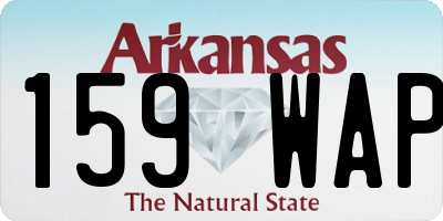 AR license plate 159WAP