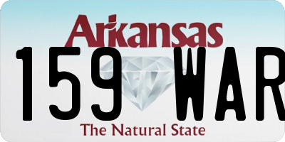 AR license plate 159WAR