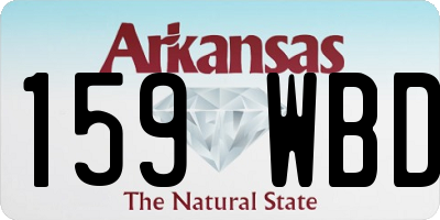 AR license plate 159WBD