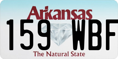 AR license plate 159WBF