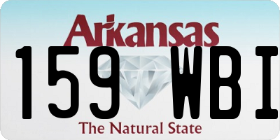 AR license plate 159WBI