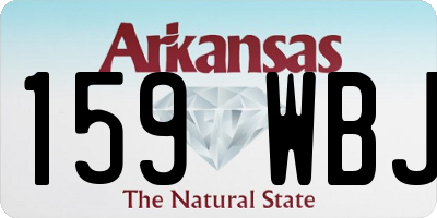 AR license plate 159WBJ