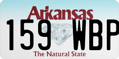 AR license plate 159WBP