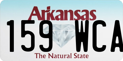 AR license plate 159WCA