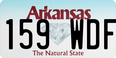 AR license plate 159WDF