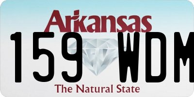 AR license plate 159WDM
