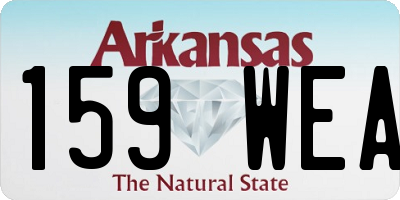 AR license plate 159WEA