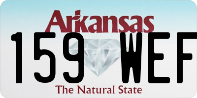 AR license plate 159WEF