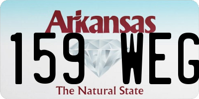AR license plate 159WEG