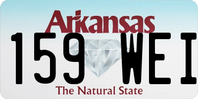 AR license plate 159WEI