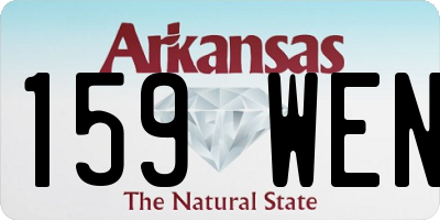 AR license plate 159WEN