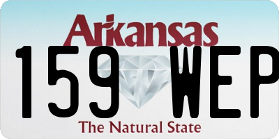 AR license plate 159WEP