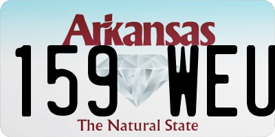 AR license plate 159WEU