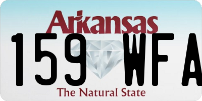 AR license plate 159WFA