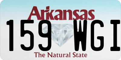 AR license plate 159WGI