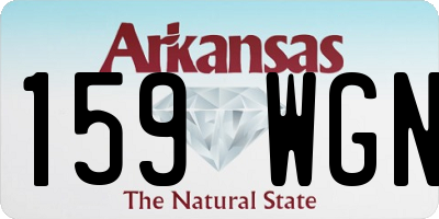 AR license plate 159WGN