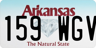AR license plate 159WGV