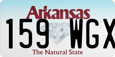 AR license plate 159WGX
