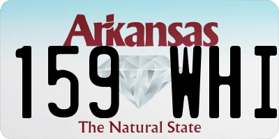 AR license plate 159WHI