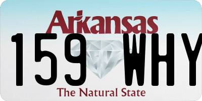 AR license plate 159WHY