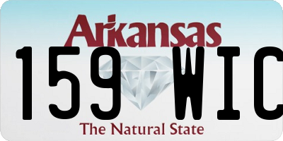 AR license plate 159WIC