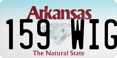 AR license plate 159WIG
