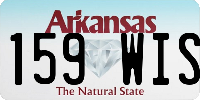 AR license plate 159WIS