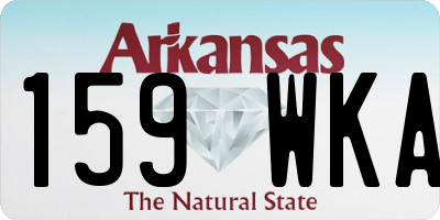 AR license plate 159WKA