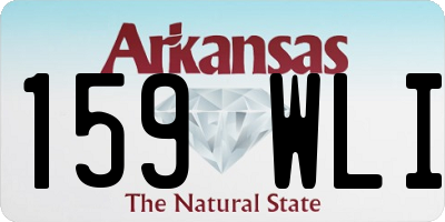 AR license plate 159WLI