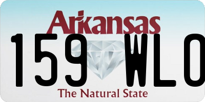 AR license plate 159WLO