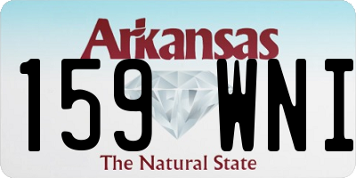 AR license plate 159WNI