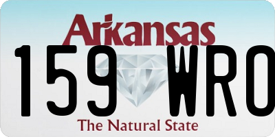 AR license plate 159WRO