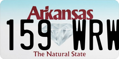 AR license plate 159WRW