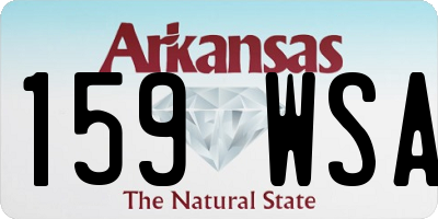 AR license plate 159WSA