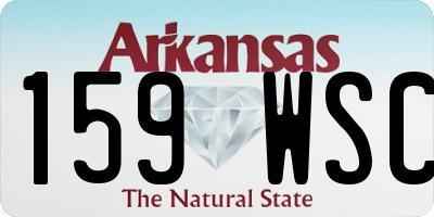 AR license plate 159WSC