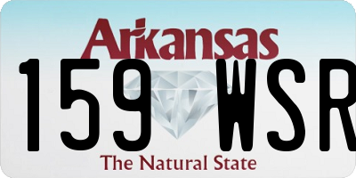 AR license plate 159WSR