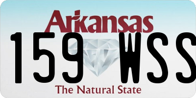 AR license plate 159WSS
