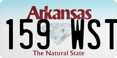 AR license plate 159WST