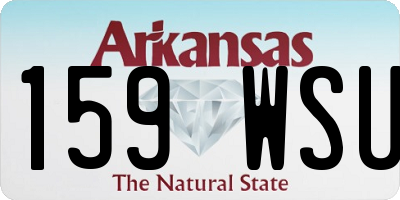 AR license plate 159WSU
