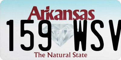 AR license plate 159WSV