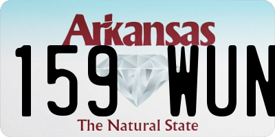 AR license plate 159WUN