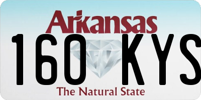 AR license plate 160KYS