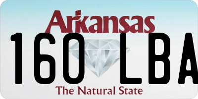AR license plate 160LBA