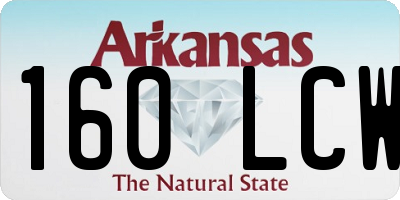 AR license plate 160LCW